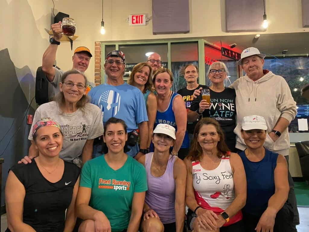 At Deviant Wolf Brewery Run group